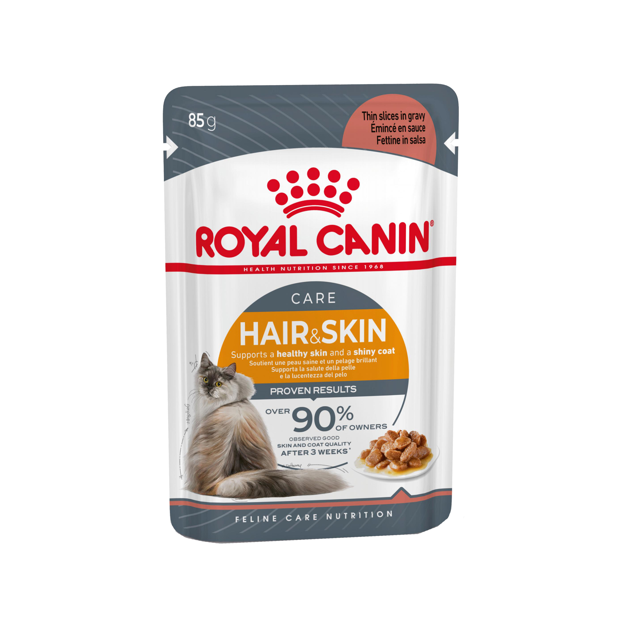 Royal Canin Hair & Skin in Gravy Katzenfutter – Frischebeutel – 12 x 85 g