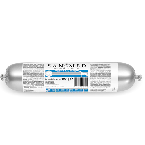 SANIMED Weight Reduction Hundefutter – Wurst – 5 x 400 g