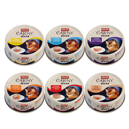Animonda Carny Ocean Katzenfutter – Dosen – Lachs & Jungsardinen – 12 x 80 g