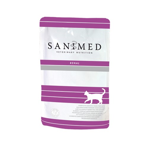 SANIMED Renal, Liver and Stones Katzenfutter – Frischebeutel – 12 x 100 g