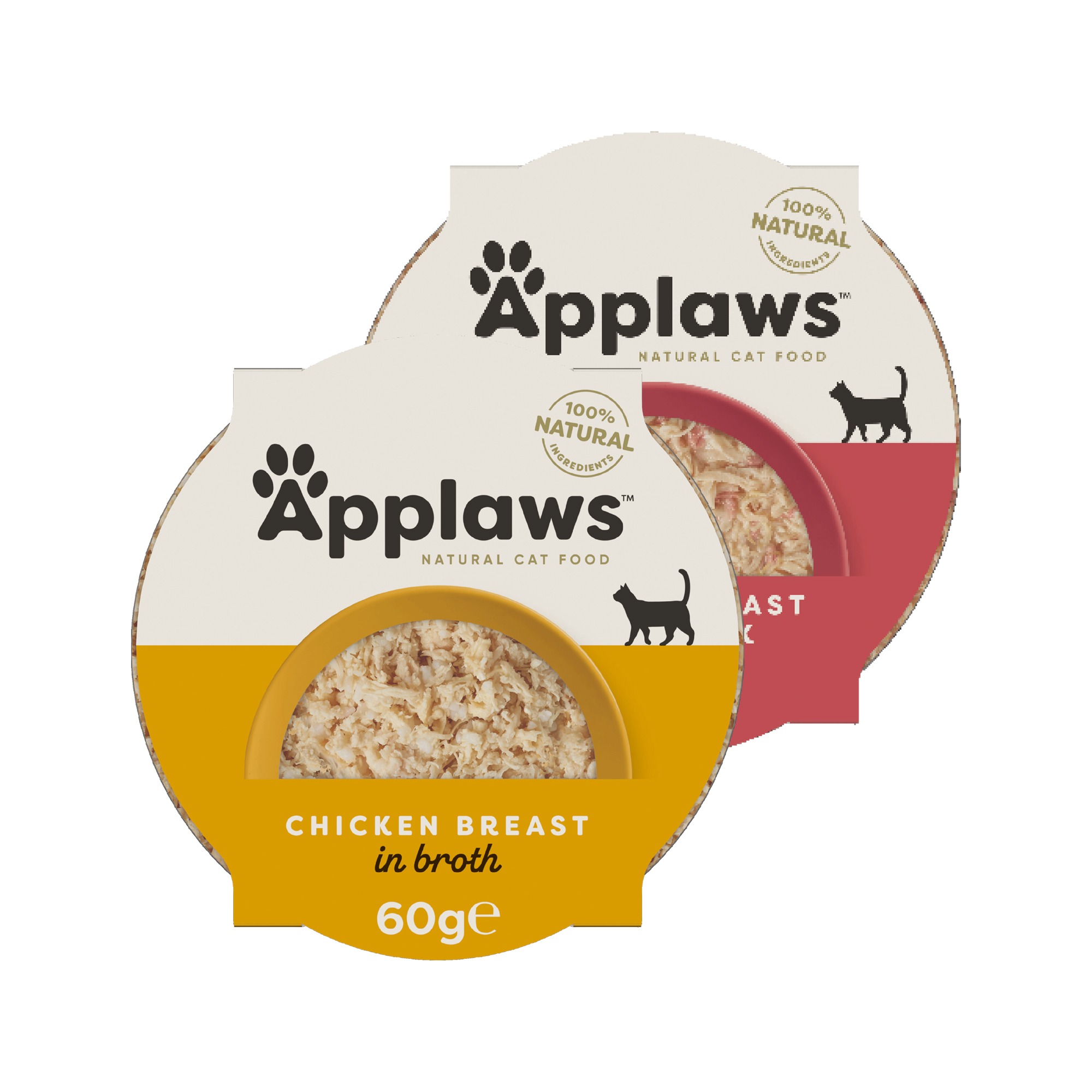 Applaws Pots Katzenfutter – Schälchen – Chicken Breast & Duck – 10 x 60 g