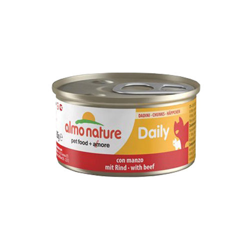 Almo Nature Daily Menu Häppchen Katzenfutter – Dosen – Rind – 24 x 85 g