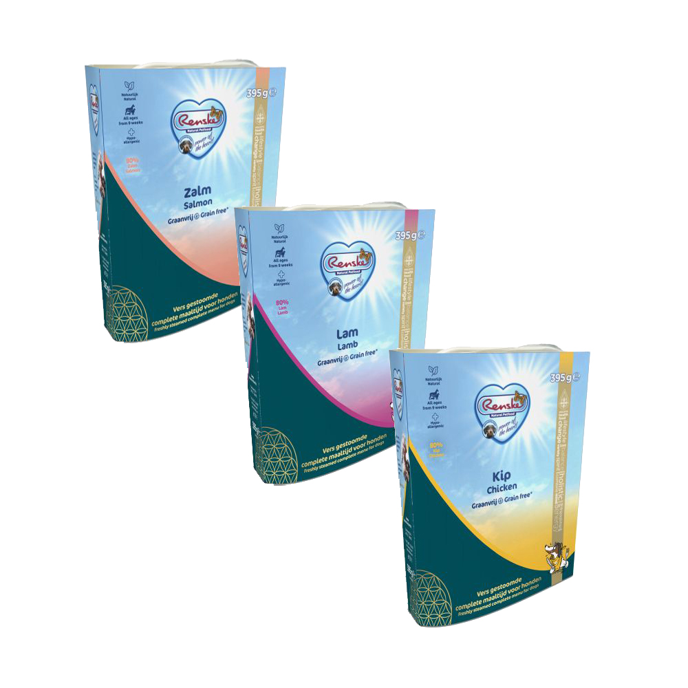 Renske Frischfleisch ohne Getreide Hundefutter – Lamm – 10 x 395 g