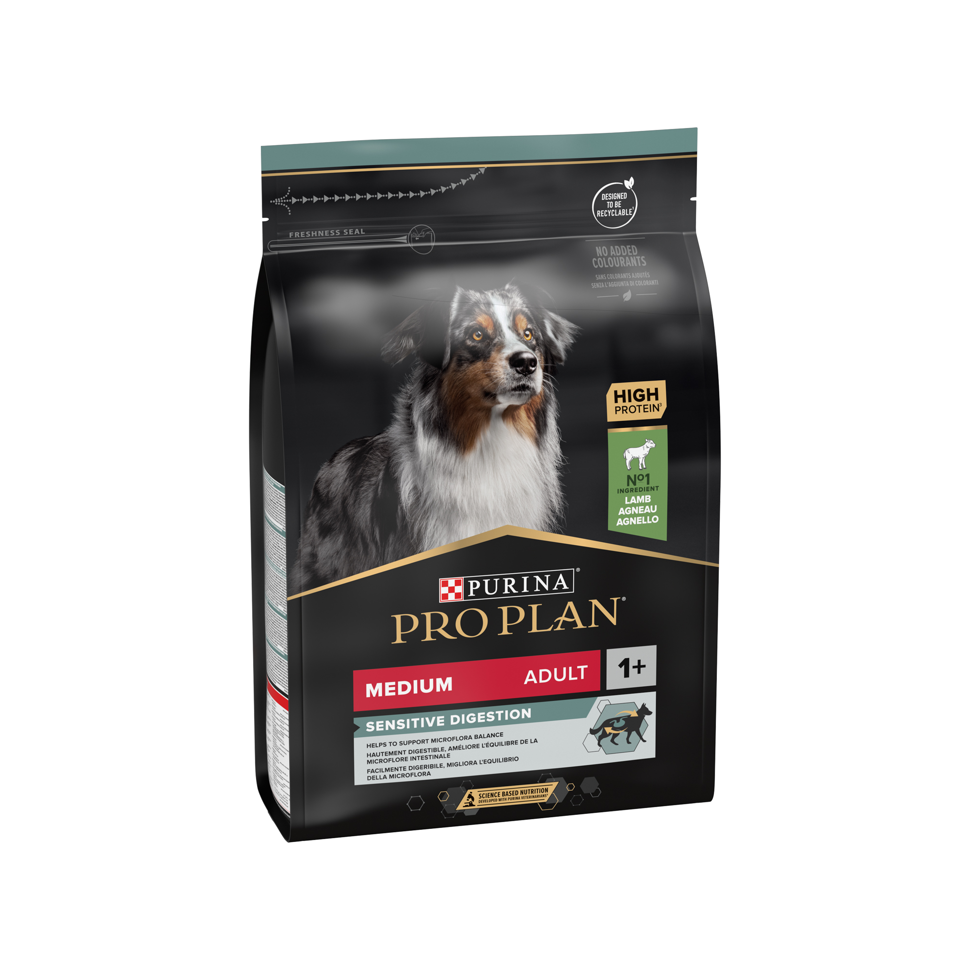 Purina Pro Plan Dog – Medium Adult – Sensitive Digestion – Lamm – 2 x 3 kg