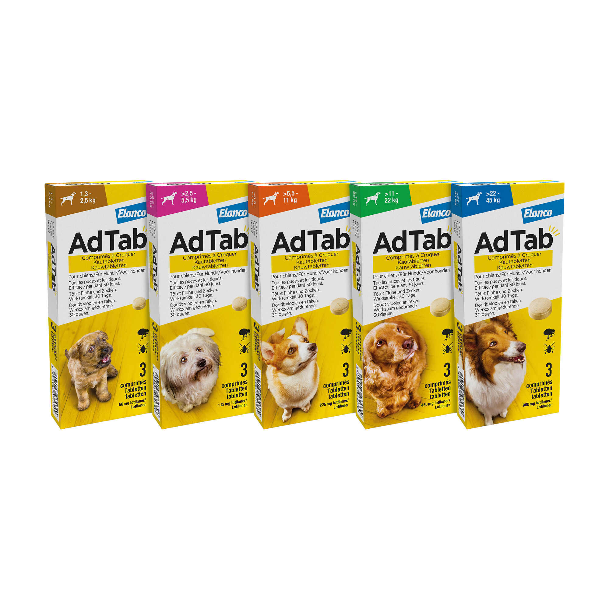 AdTab 450 mg – 11-22 kg – 2 x 3 tabletten