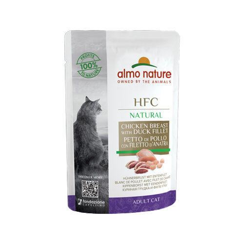 Almo Nature HFC Raw Pack Hundefutter – Frischebeutel – Hühnerfilet – 24 x 55 g