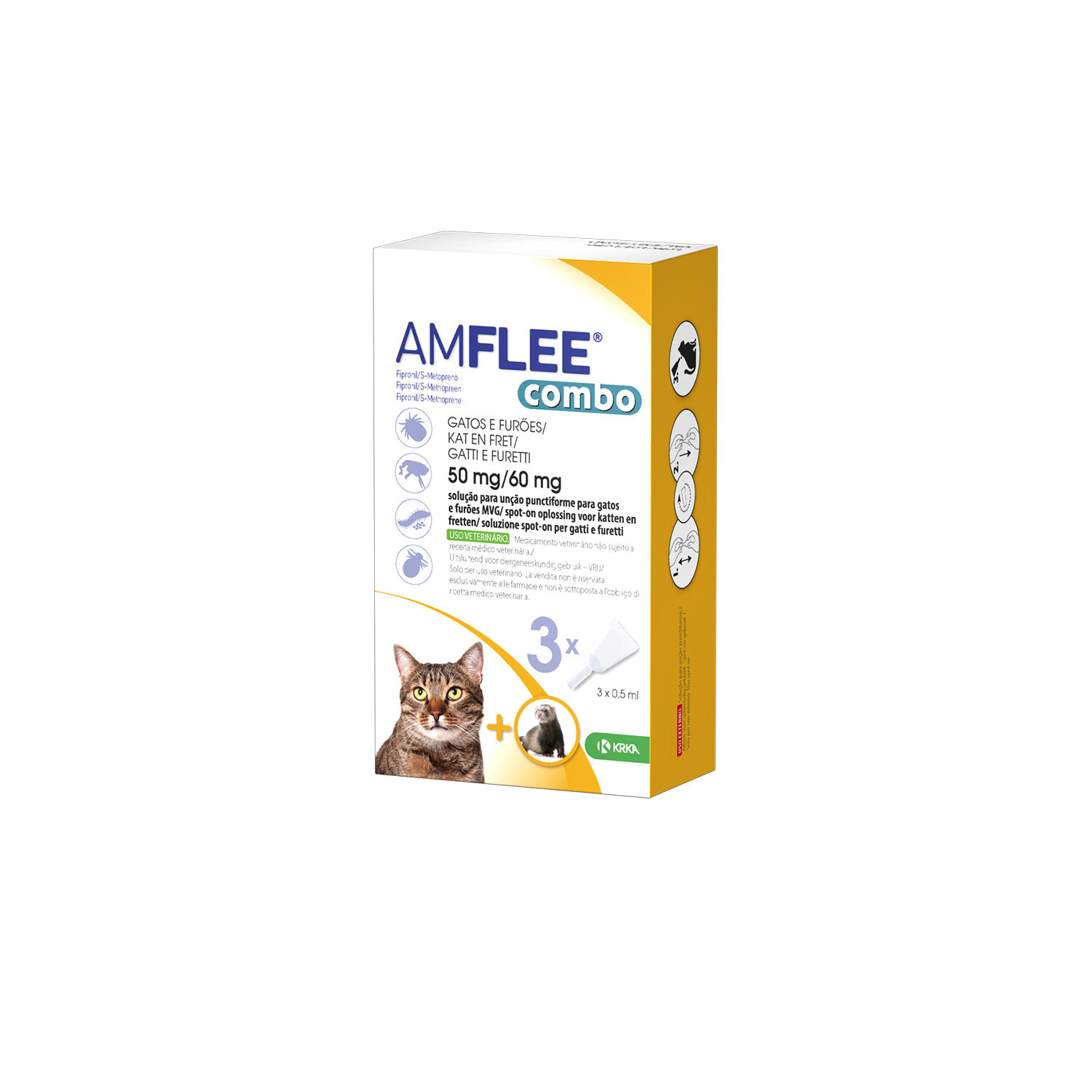 Amflee Combo Spot-on Katze – 50 mg – 2 x 3 Pipetten Amflee Combo Spot-on Katze – 50 mg – 2 x 3 Pipetten