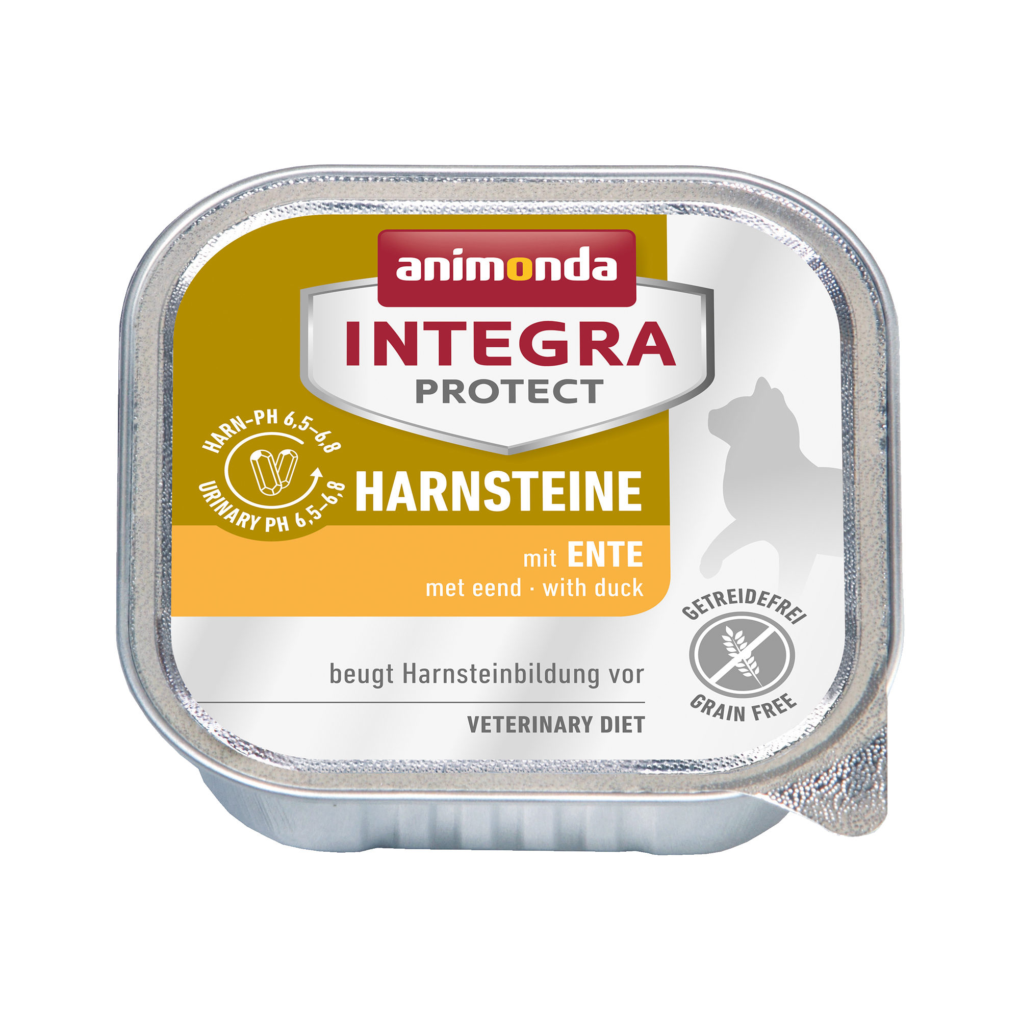 Animonda Integra Protect Harnsteine Katzenfutter – Schälchen – Ente – 16 x 100 g