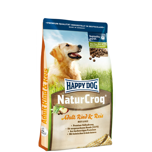 Happy Dog NaturCroq Hundefutter – Rind & Reis – 15 kg