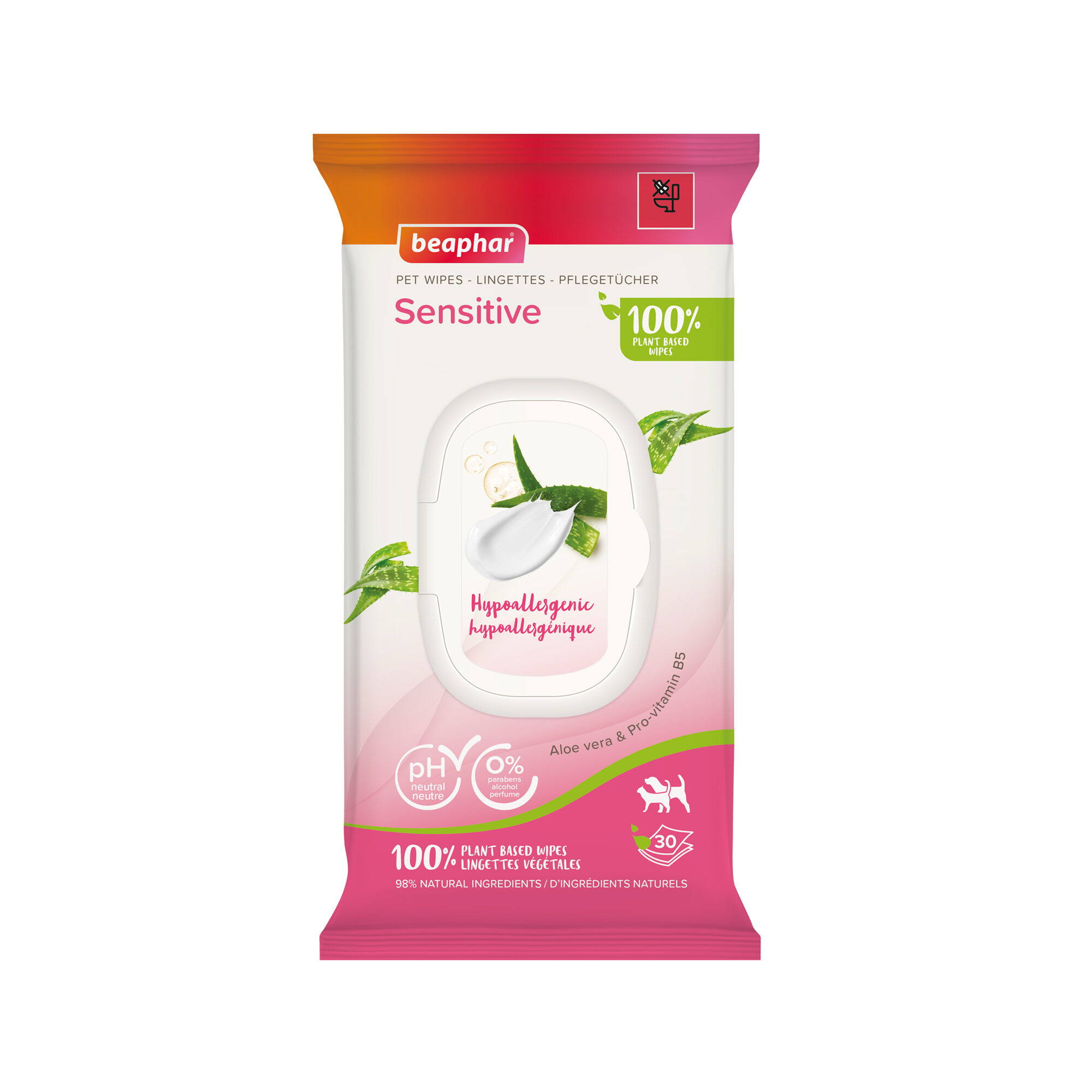 Beaphar Tierpflegetücher Sensitiv – 30 Stück