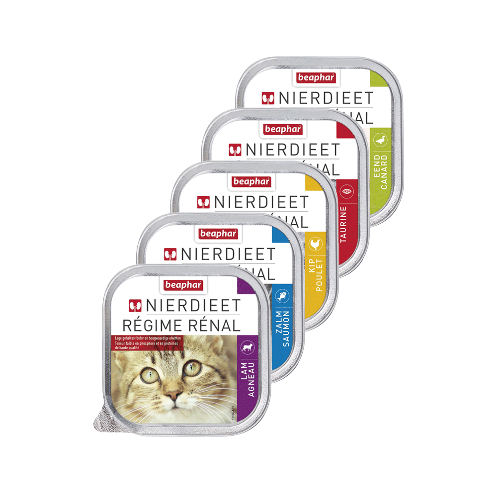 Beaphar Nierendiät Katzenfutter – Huhn – 16 x 100 g