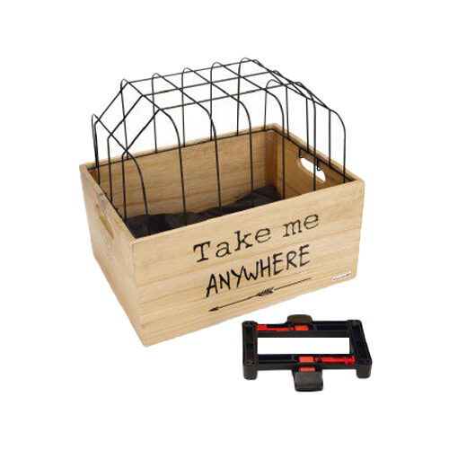 Beeztees Holz-Fahrradkorb Journey + Schutzgitter Beeztees Holz-Fahrradkorb Journey + Schutzgitter