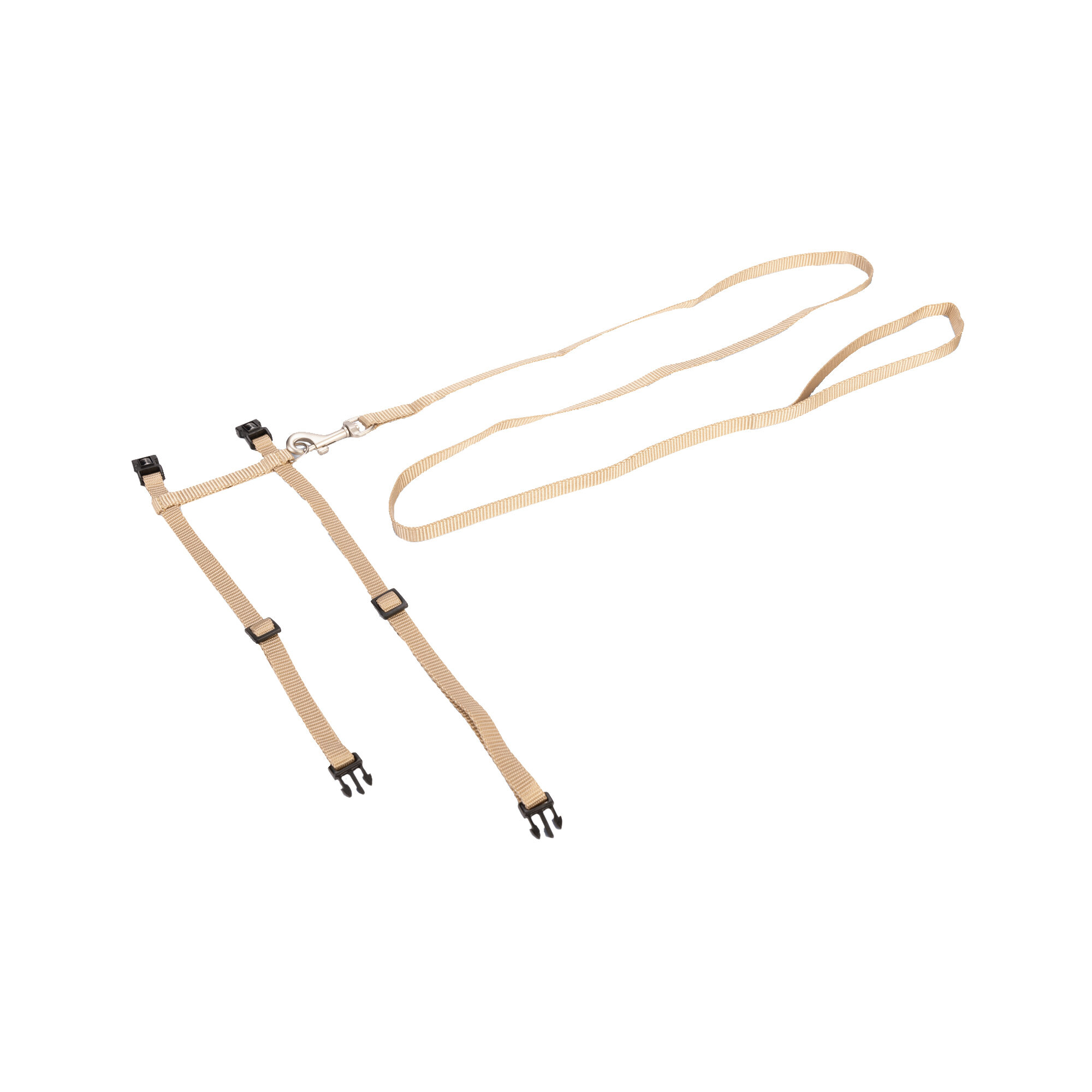 Beeztees Nylon Katzengeschirr Uni – 27-45 x 1 cm – Beige