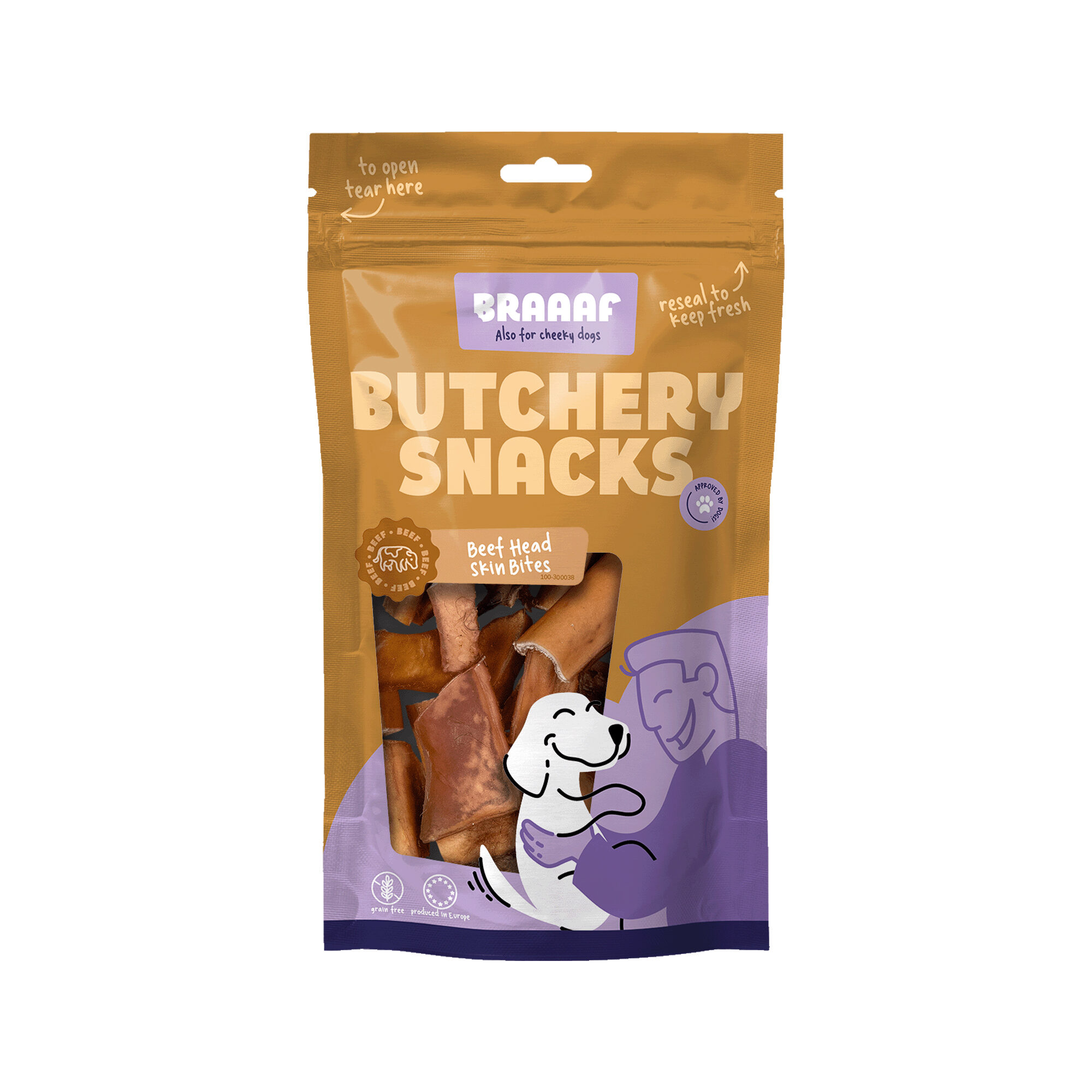 Braaaf Rinderkopfhaut-Stücke – 150 g Braaaf Rinderkopfhaut-Stücke – 150 g