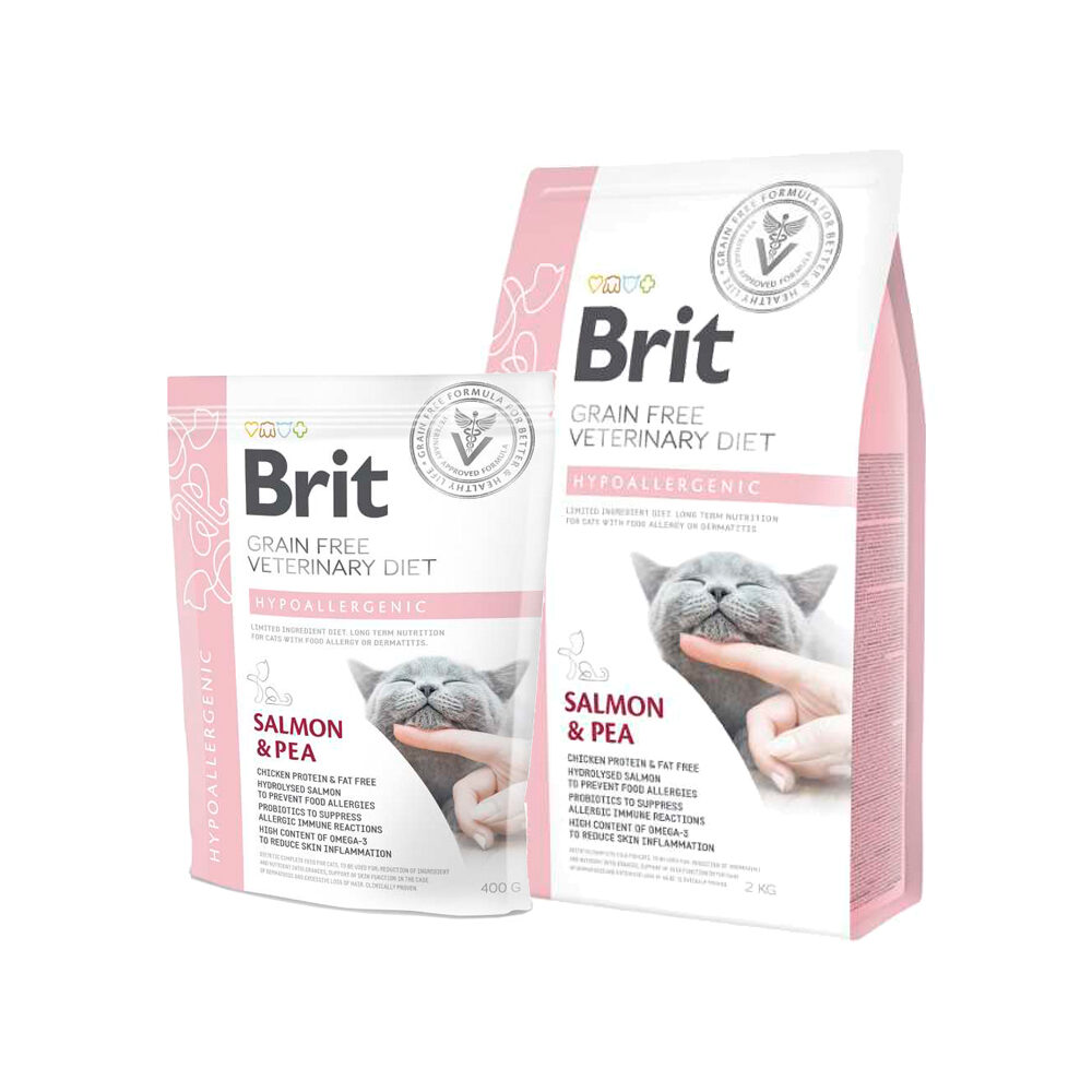 Brit Veterinary Diet Katze – Getreidefrei – Hypoallergen – 2 kg