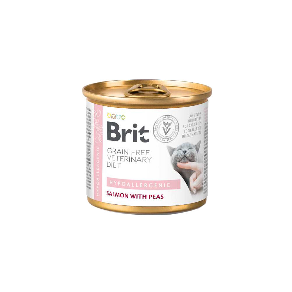 Brit Veterinary Diet Katze – Getreidefrei – Hypoallergen – Dose 6 x 200 g