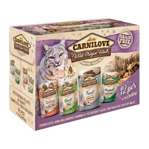 Carnilove Multipack Katzenfutter – Mahlzeitenbeutel – 12 x 85 g
