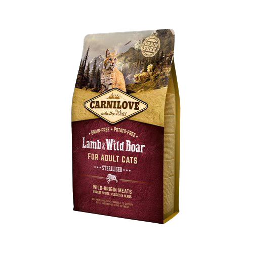 Carnilove Sterilised Katzenfutter – Lamm & Wildschwein – 6 kg