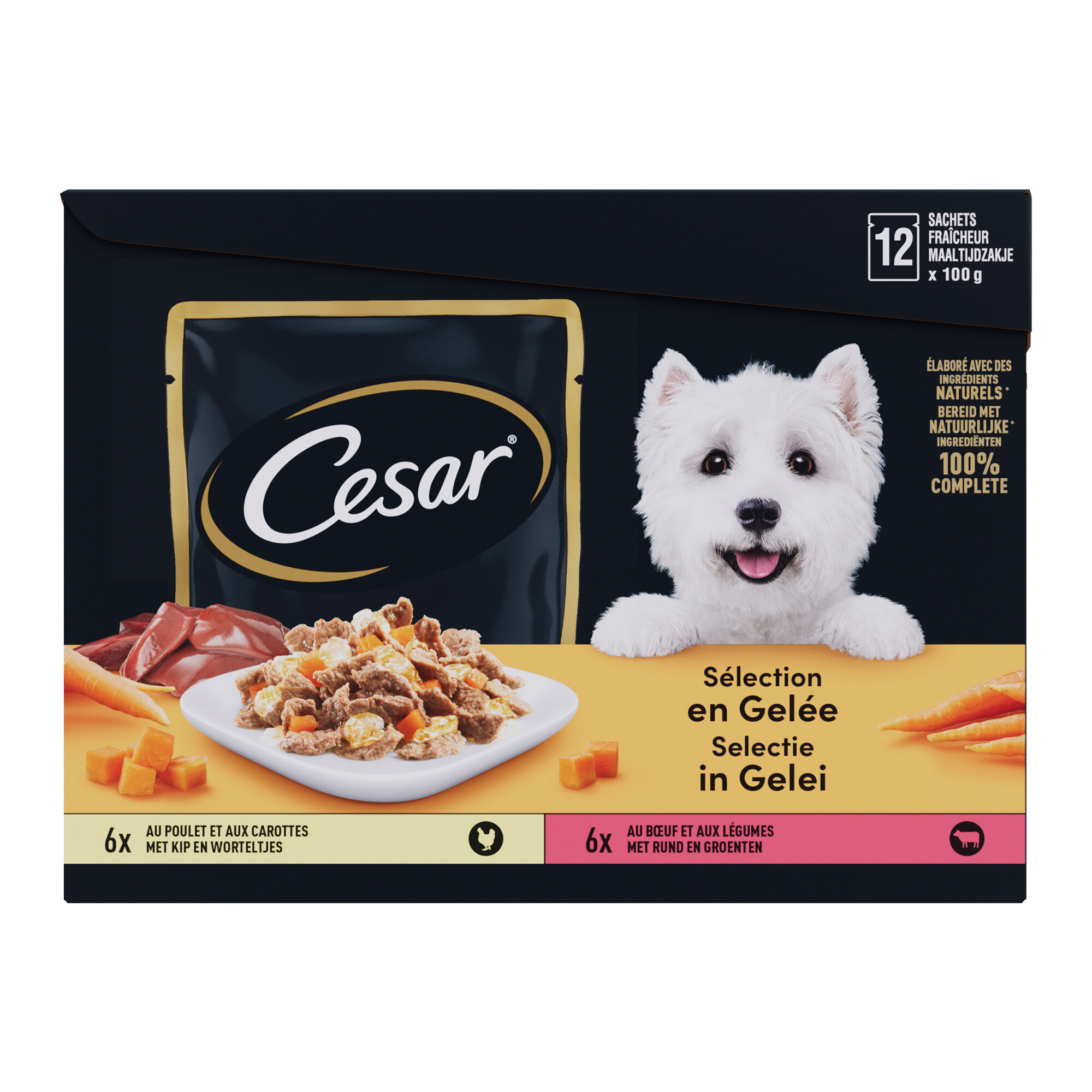 Cesar Selection in Gelee – Beutel – 12 x 100 g Cesar Selection in Gelee – Beutel – 12 x 100 g