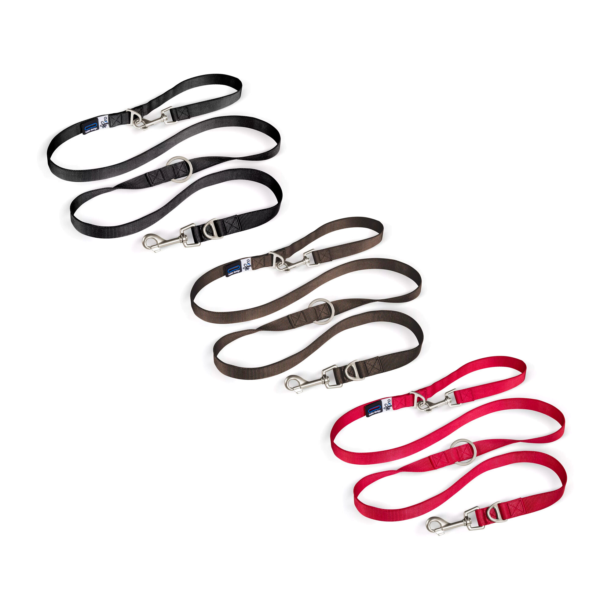 Curli Verstellbare Leine Nylon – 200 x 2 cm Braun