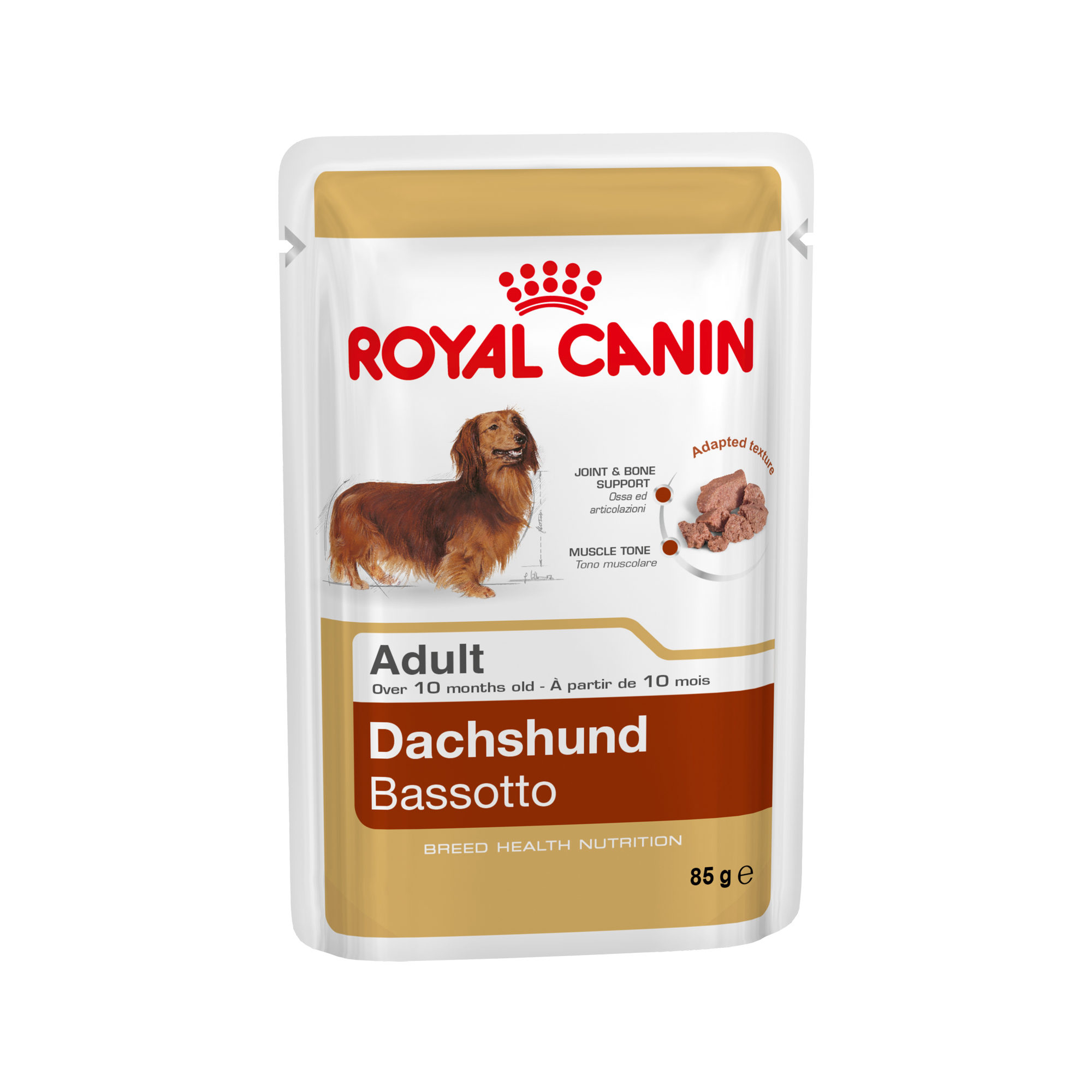 Royal Canin Dachshund Adult Hundefutter – Frischebeutel – 12 x 85 g