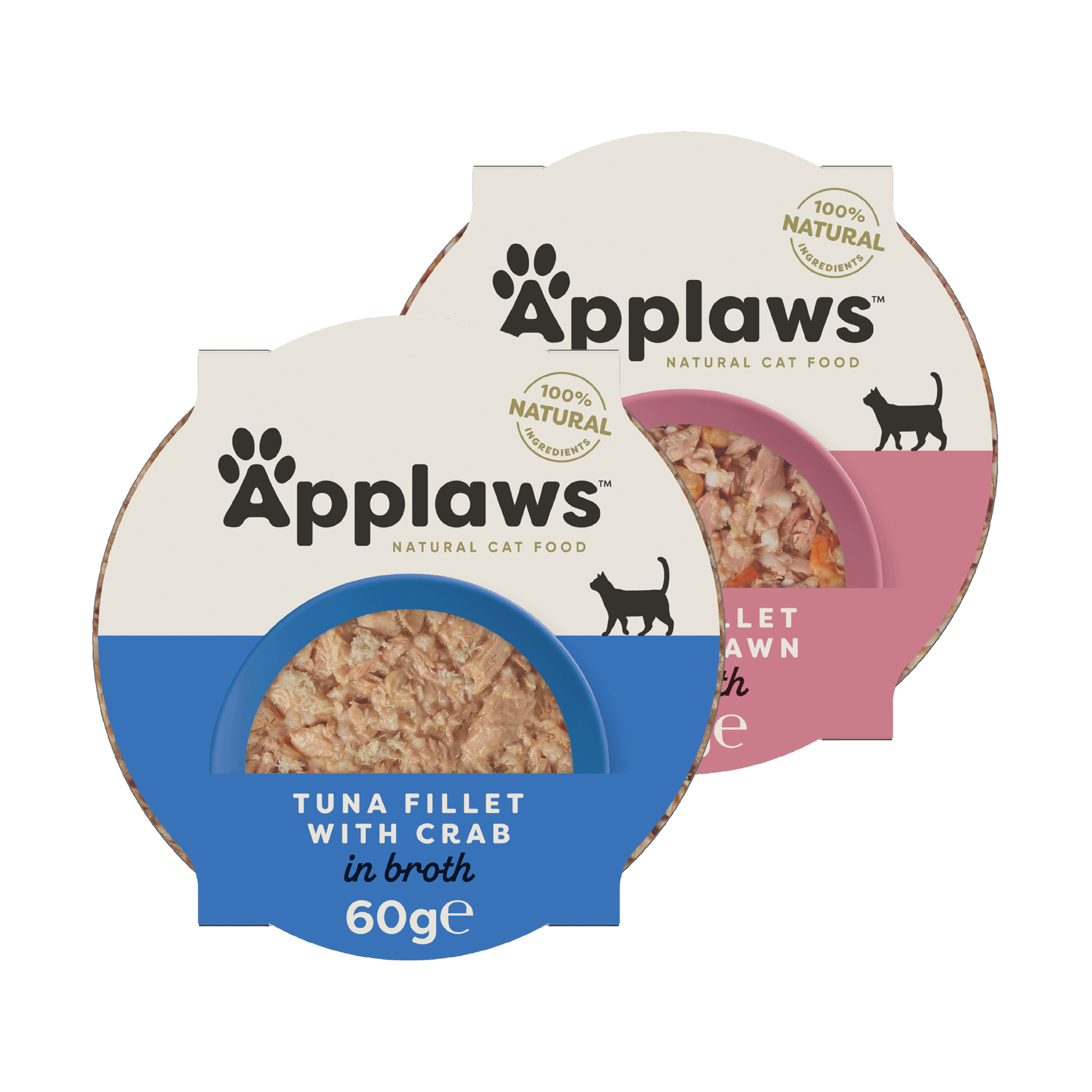 Applaws Pots Katzenfutter – Schälchen – Tuna Fillet & Crab – 10 x 60 g