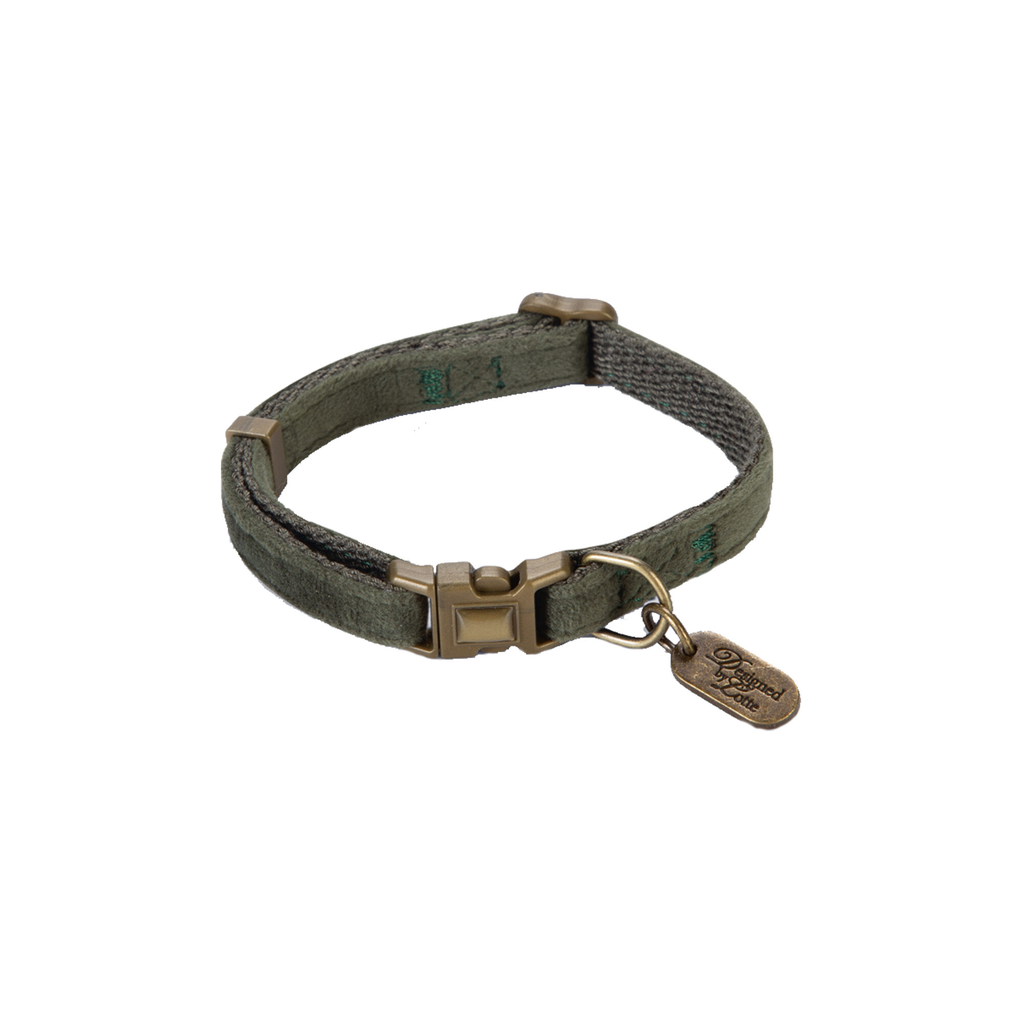 Designed by Lotte Katzenhalsband Velura – Grün – 30 x 1 x 0,2 cm Designed by Lotte Katzenhalsband Velura – Grün – 30 x 1 x 0,2 cm