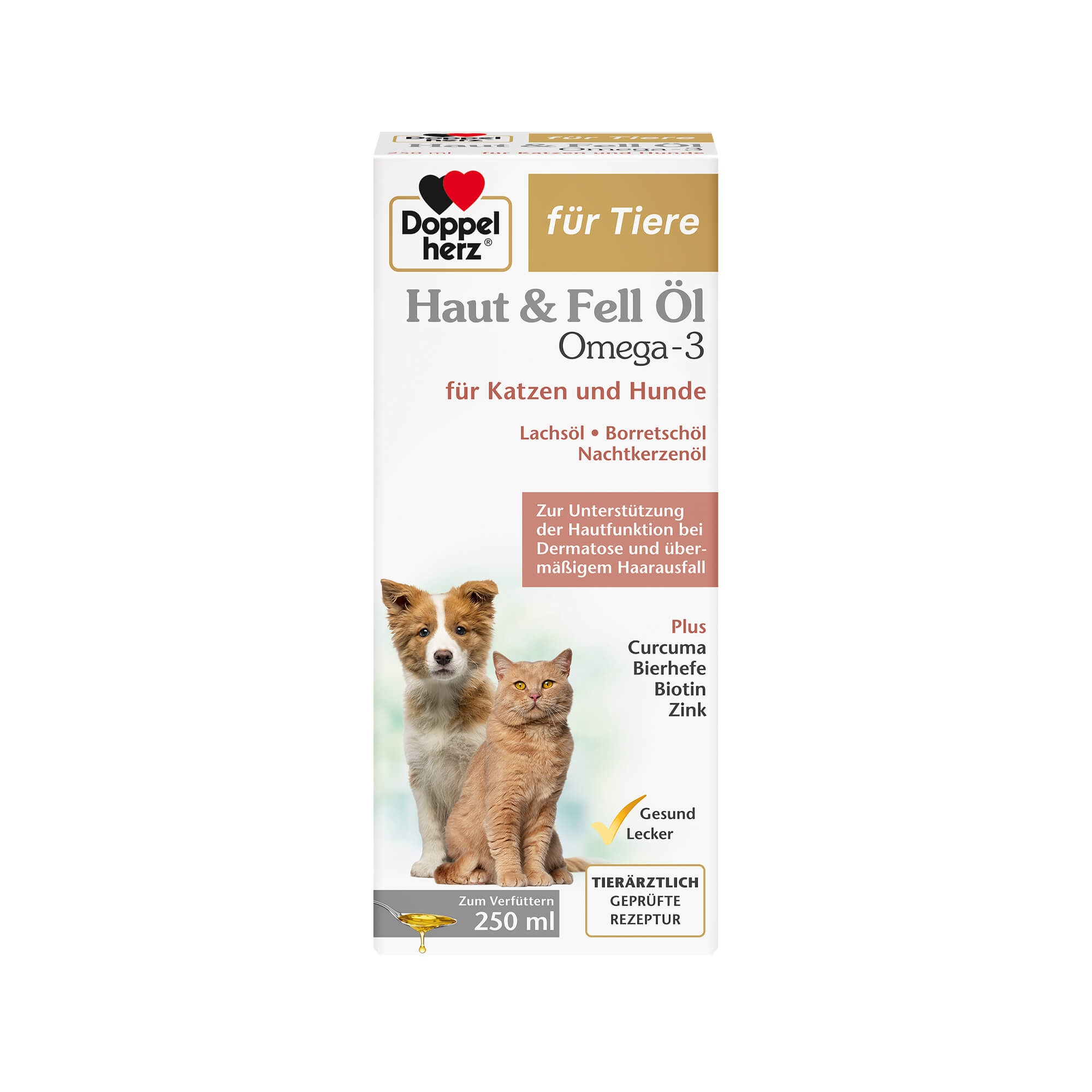 Doppelherz Haut & Fell Öl Omega-3 für Katzen und Hunde – 250 ml Doppelherz Haut & Fell Öl Omega-3 für Katzen und Hunde – 250 ml