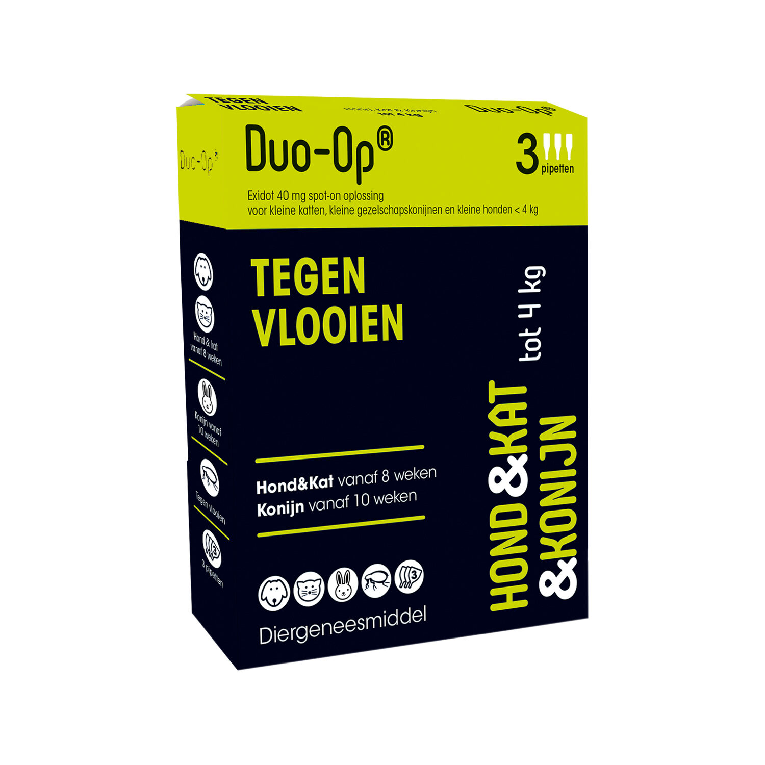 Duo-Op – Hund, Katze und Kaninchen bis 4 kg – 40 mg – 3 Pipetten