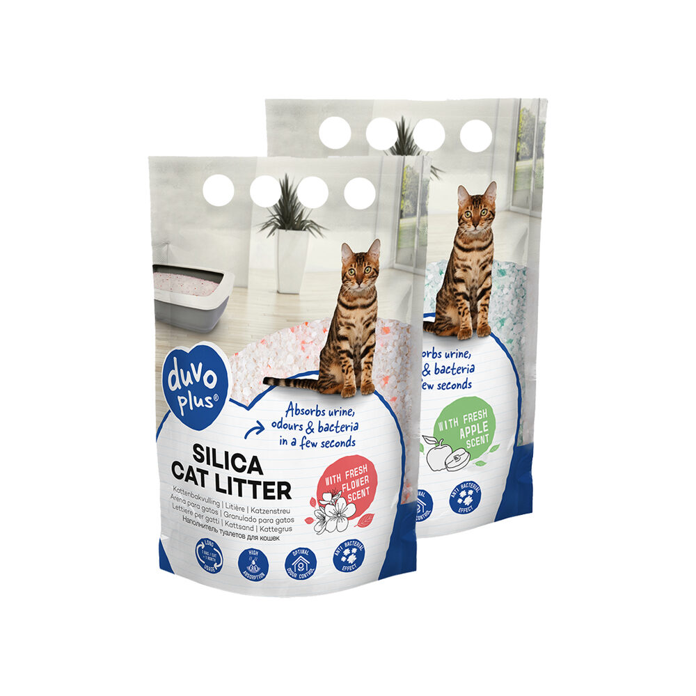 Duvo+ Premium Silica Katzenstreu – Apfel – 5 L – 2 kg