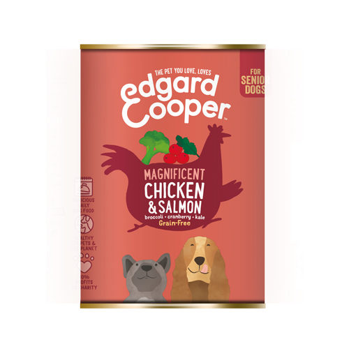 Edgard & Cooper Senior Hundefutter – Dosen – Huhn & Lachs – 6 x 400 g