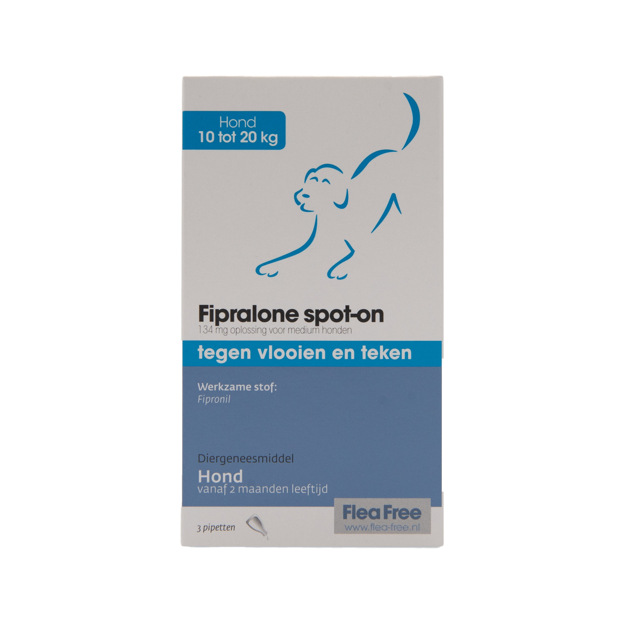 Flea Free Fipralone Spot-on Hund – 2 – 10 kg – 3 Pipetten