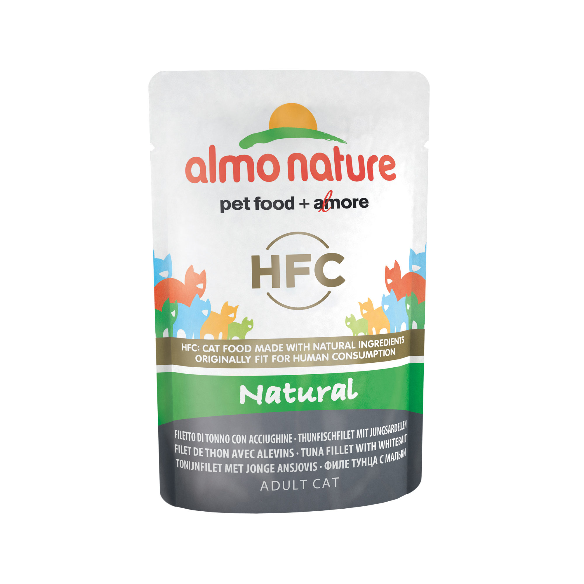 Almo Nature HFC Natural Katzenfutter – Dosen – Thunfisch & Jungsardellen – 24 x 55 g