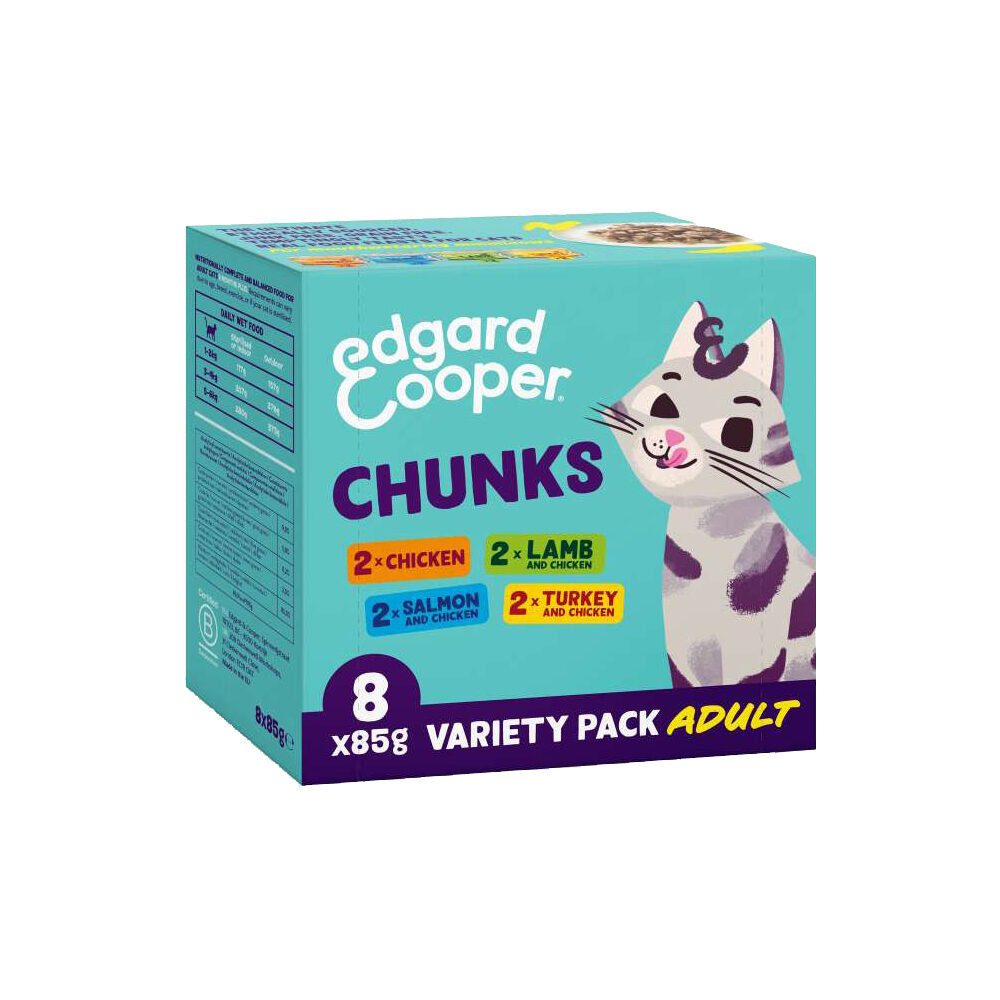 Edgard & Cooper Erwachsene Katze – Mehrfachpackung – 8 x 85 g