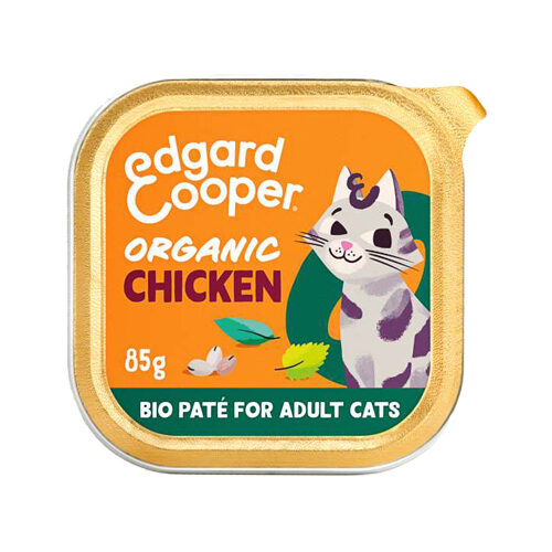 Edgard & Cooper Erwachsene Katze – Bio-Huhn – Pastete – 16 x 85 g