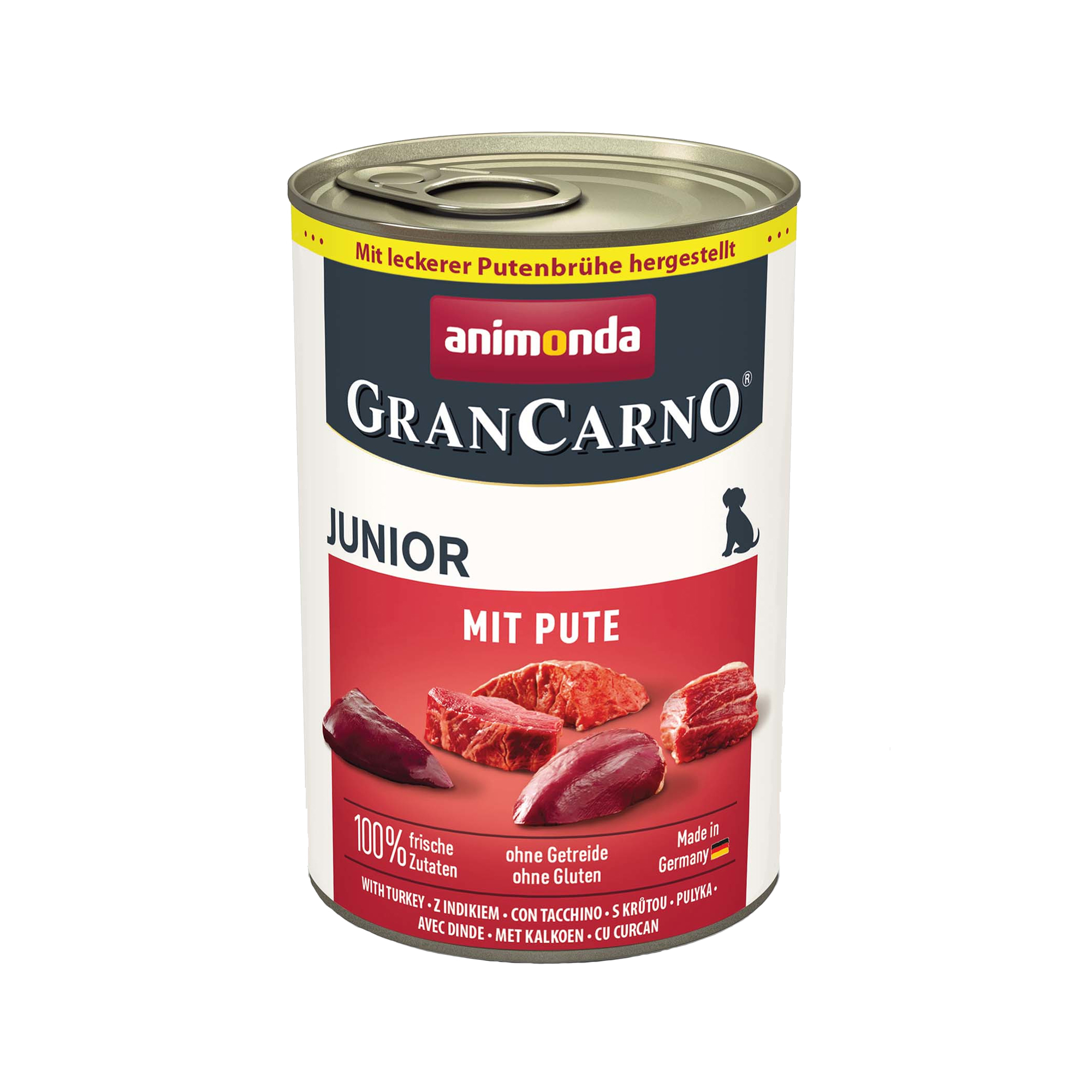 Animonda GranCarno Original Junior Hundefutter – Dosen – Huhn & Rind – 6 x 400 g