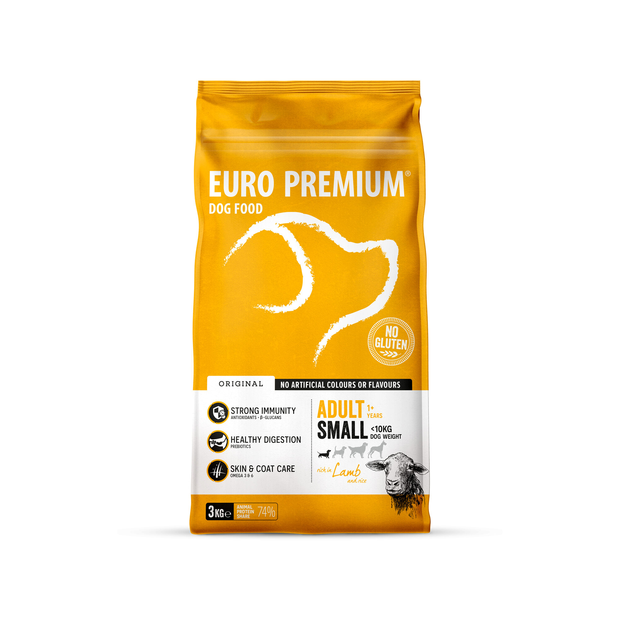 Euro Premium Small Adult – Lamm und Reis – 3 kg