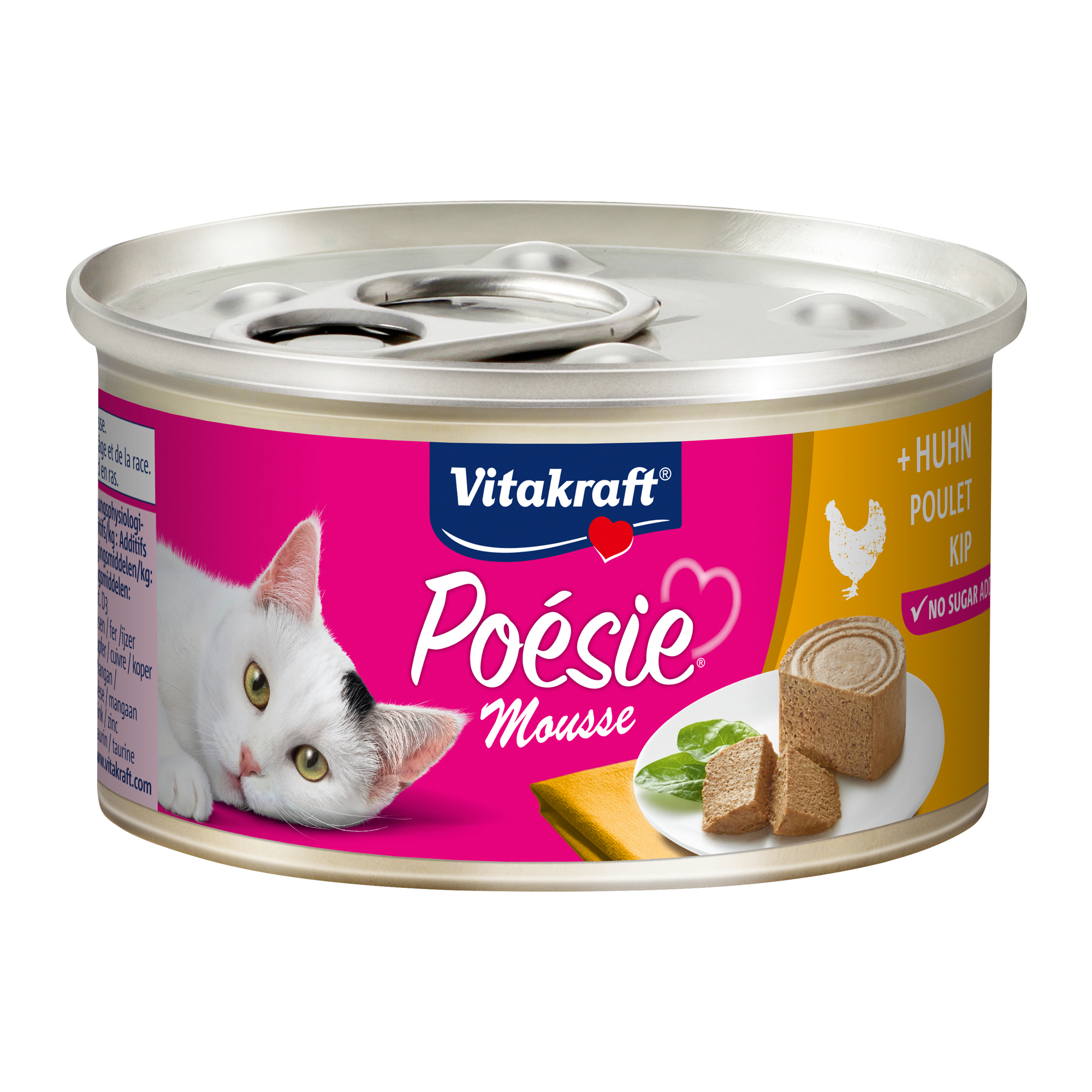 Vitakraft Poésie Mousse Katzenfutter – Dosen – Huhn – 12 x 85 g