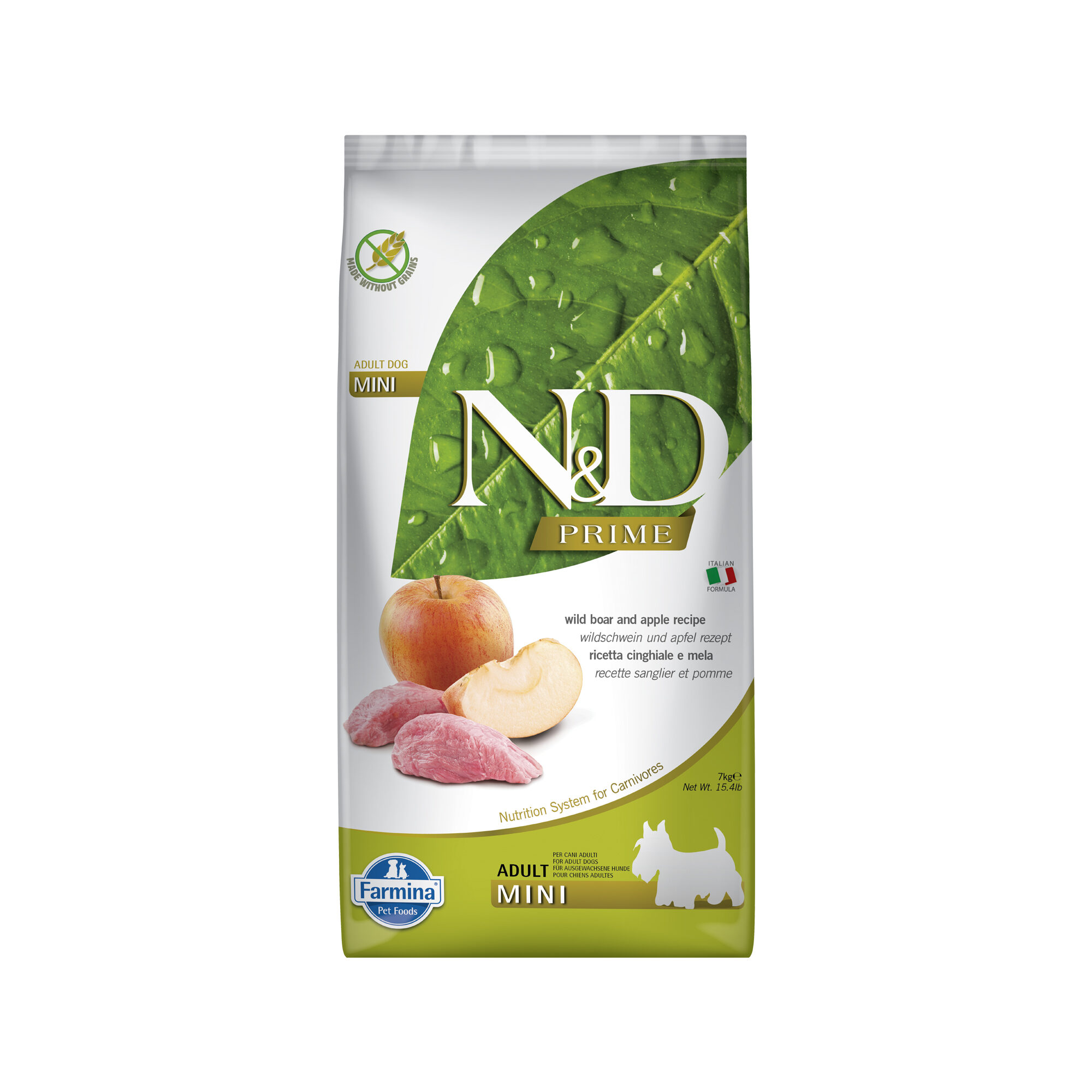 Farmina N&D Prime Adult Mini – Wildschwein und Apfel – 2,5 kg