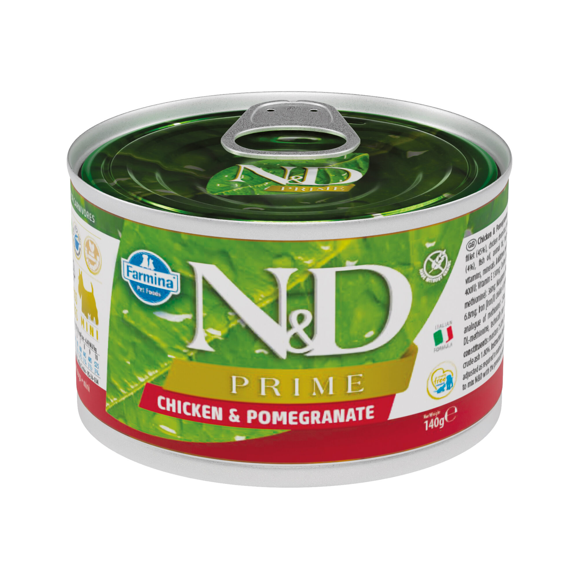 Farmina N&D Prime Adult Mini – Huhn und Granatapfel – 6 x 140 gr