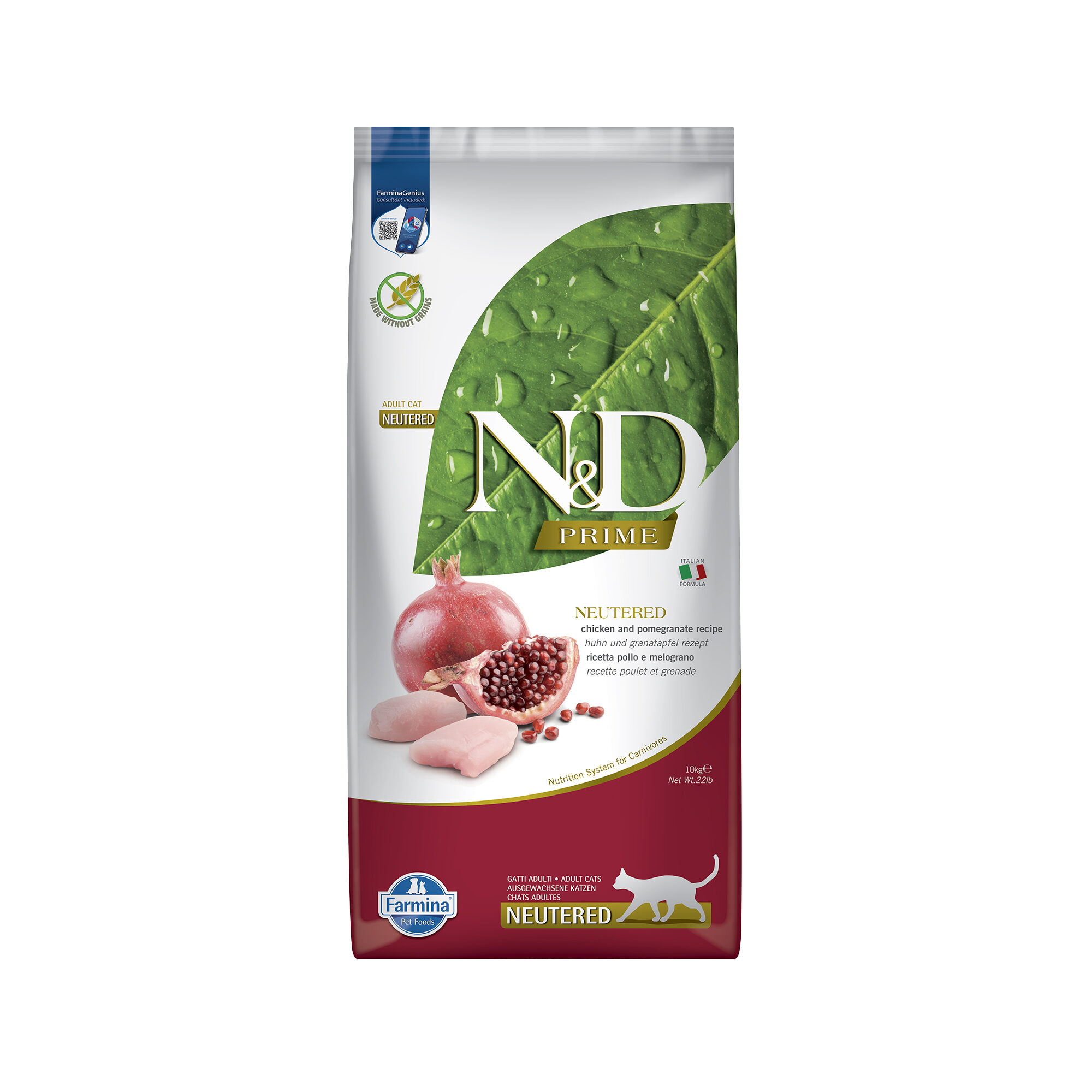 Farmina N&D Prime Neutered Katzenfutter – Huhn – 10 kg