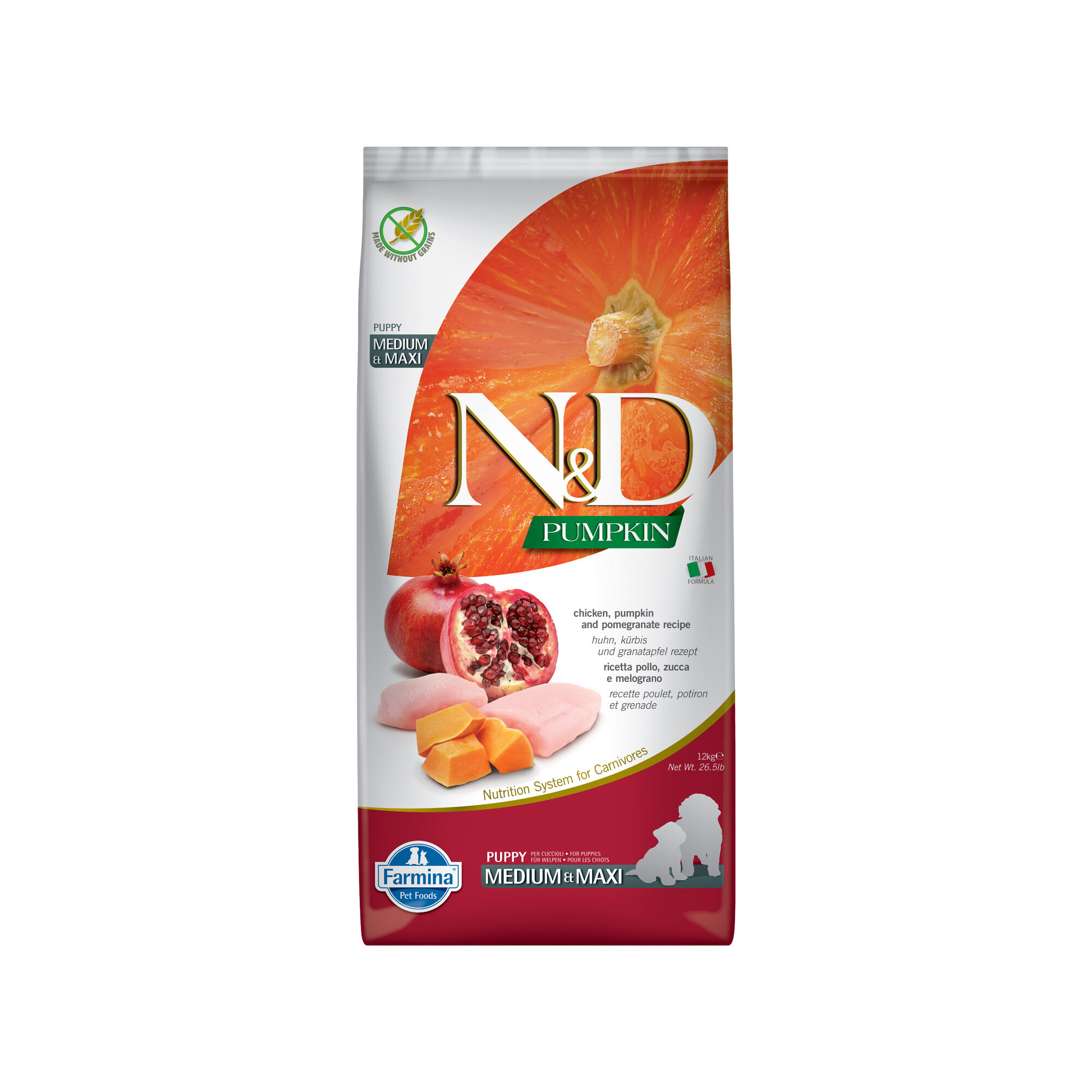 Farmina N&D Pumpkin Huhn und Granatapfel Welpen Medium & Maxi – 12 kg Farmina N&D Pumpkin Huhn und Granatapfel Welpen Medium & Maxi – 12 kg
