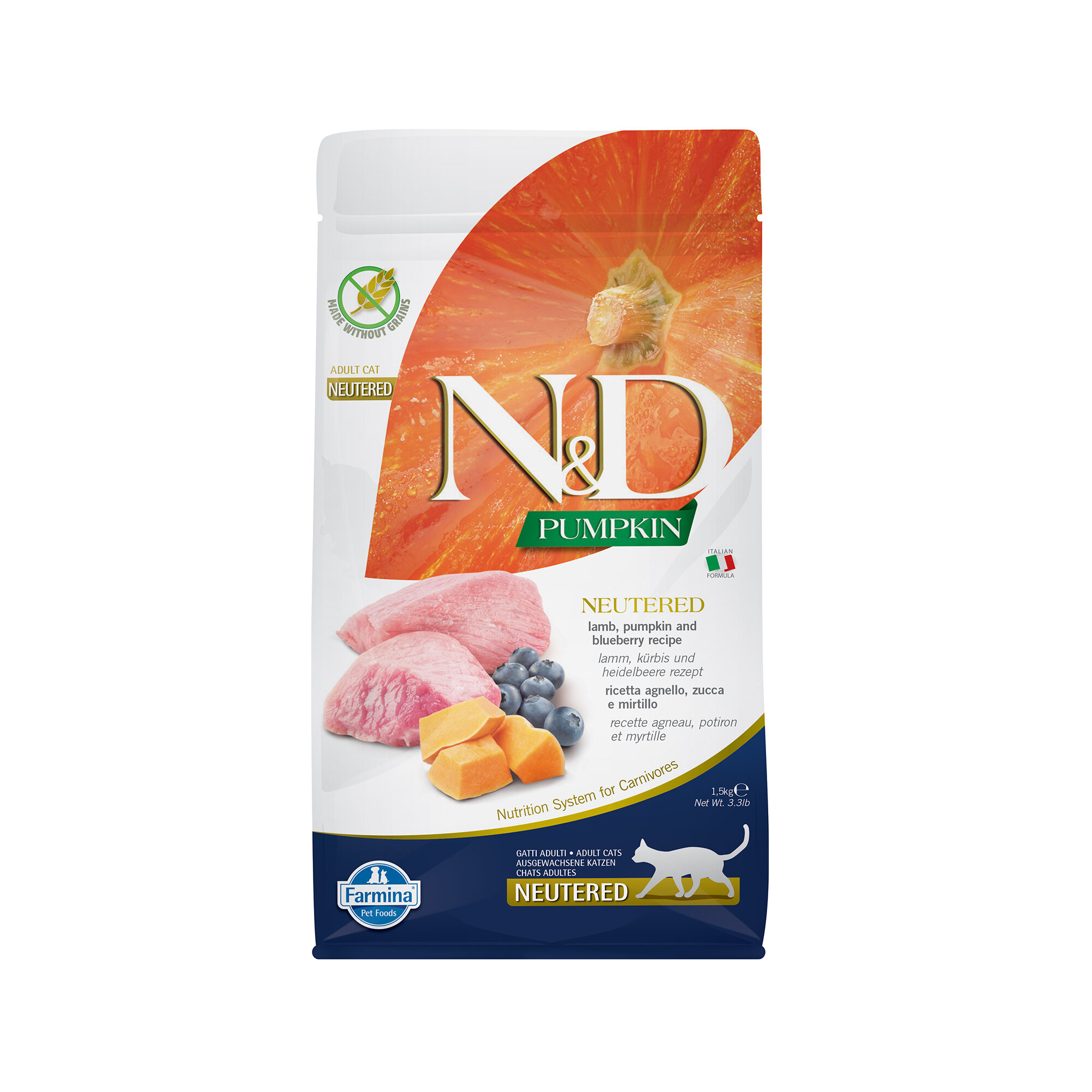 Farmina N&D Pumpkin Neutered Katzenfutter – Lamm – 1,5 kg