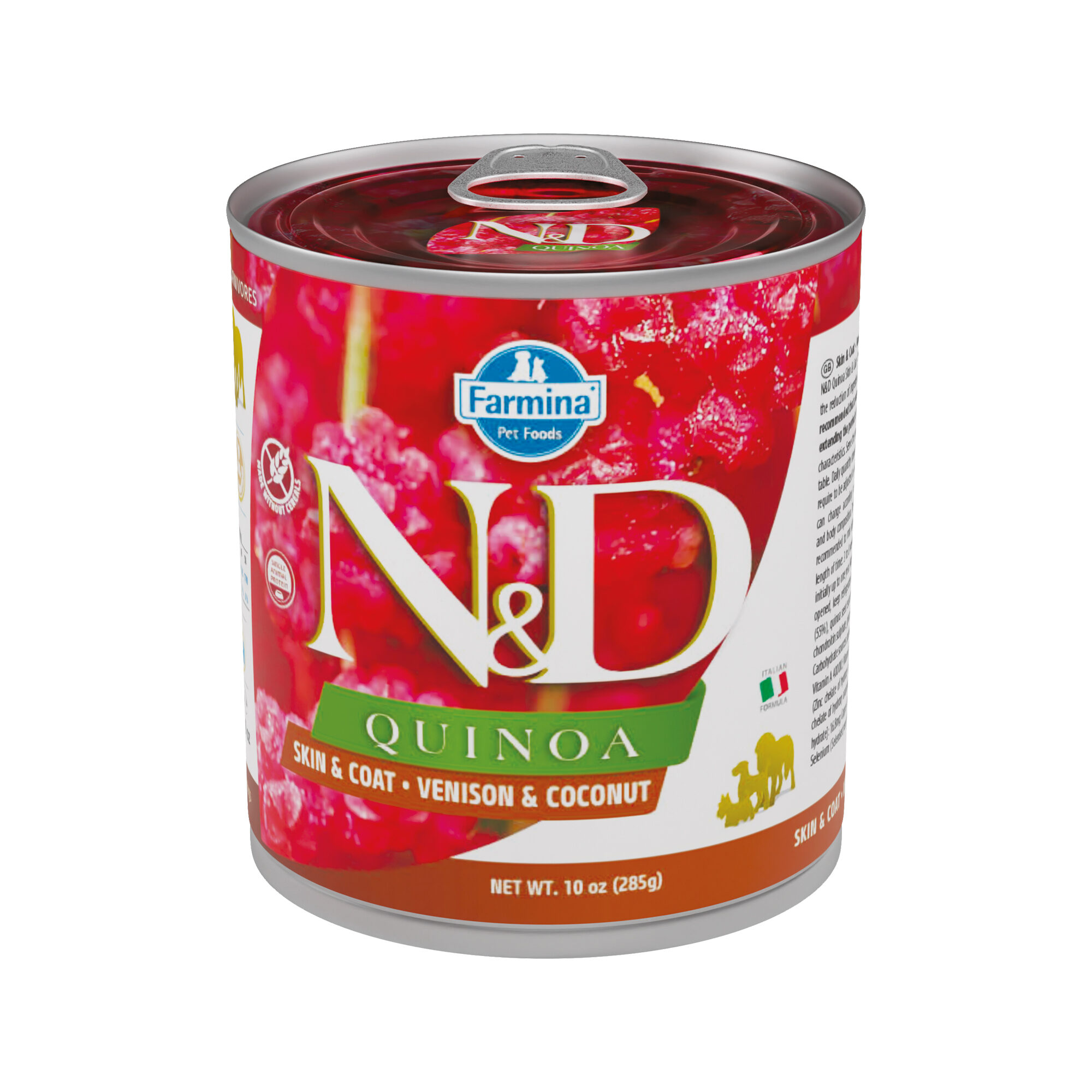 Farmina N&D Quinoa Skin & Coat Adult – Hirsch – 6 x 285 g