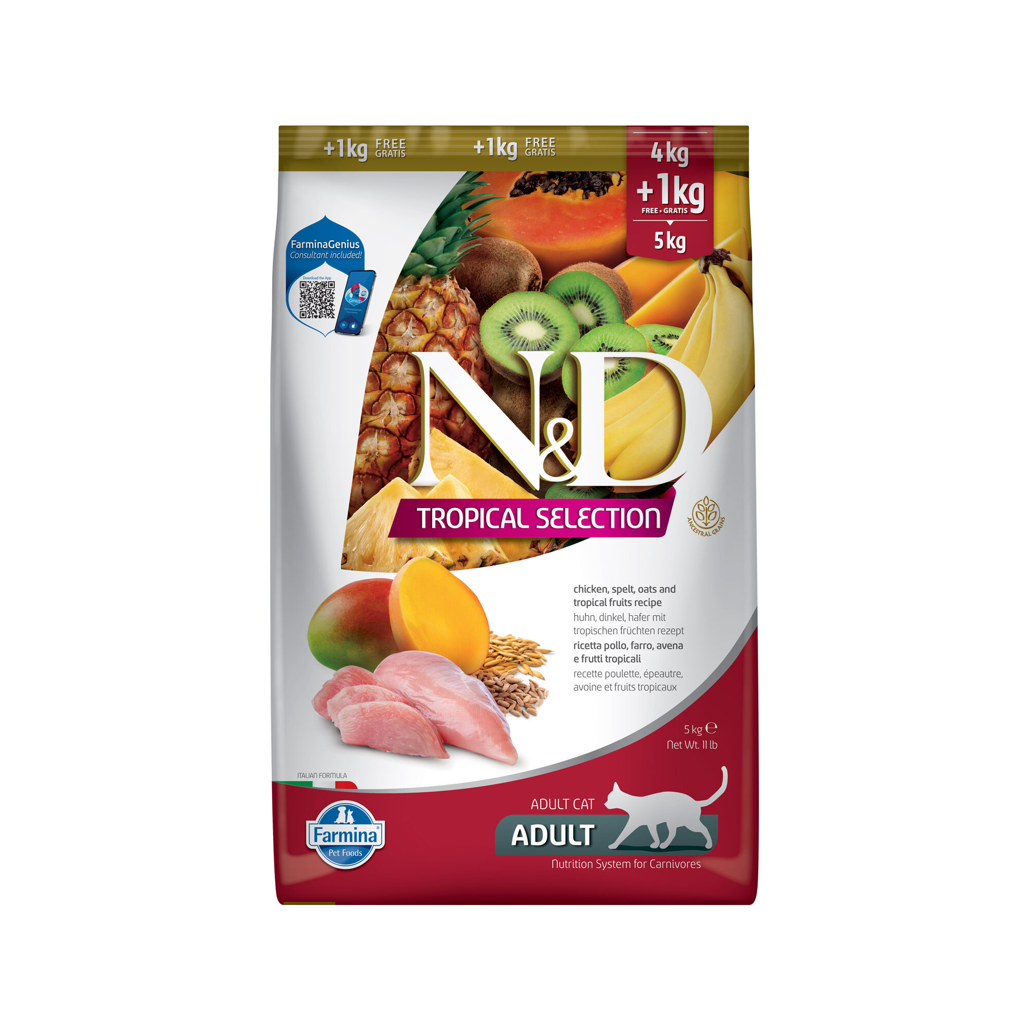 Farmina N&D Tropical Huhn – Katzenfutter – 5 kg