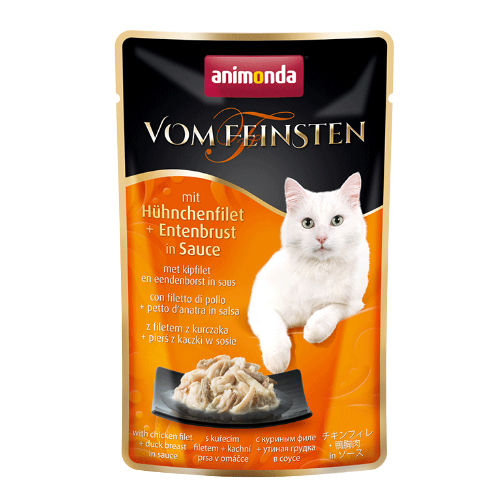 Animonda Vom Feinsten Katzenfutter – Frischebeutel – Lachs & Hühnchenfilet – 18 x 50 g