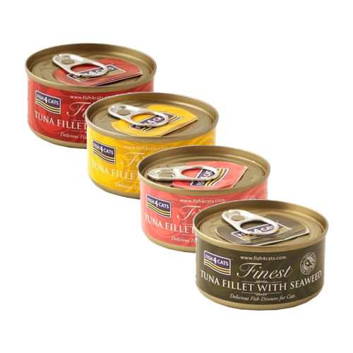 Fish4Cats Finest Katzenfutter – Dosen – Tuna Fillet with Crab – 10 x 70 g