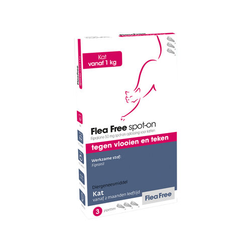 Flea Free Fipralone Spot-on Katze – 3 Pipetten