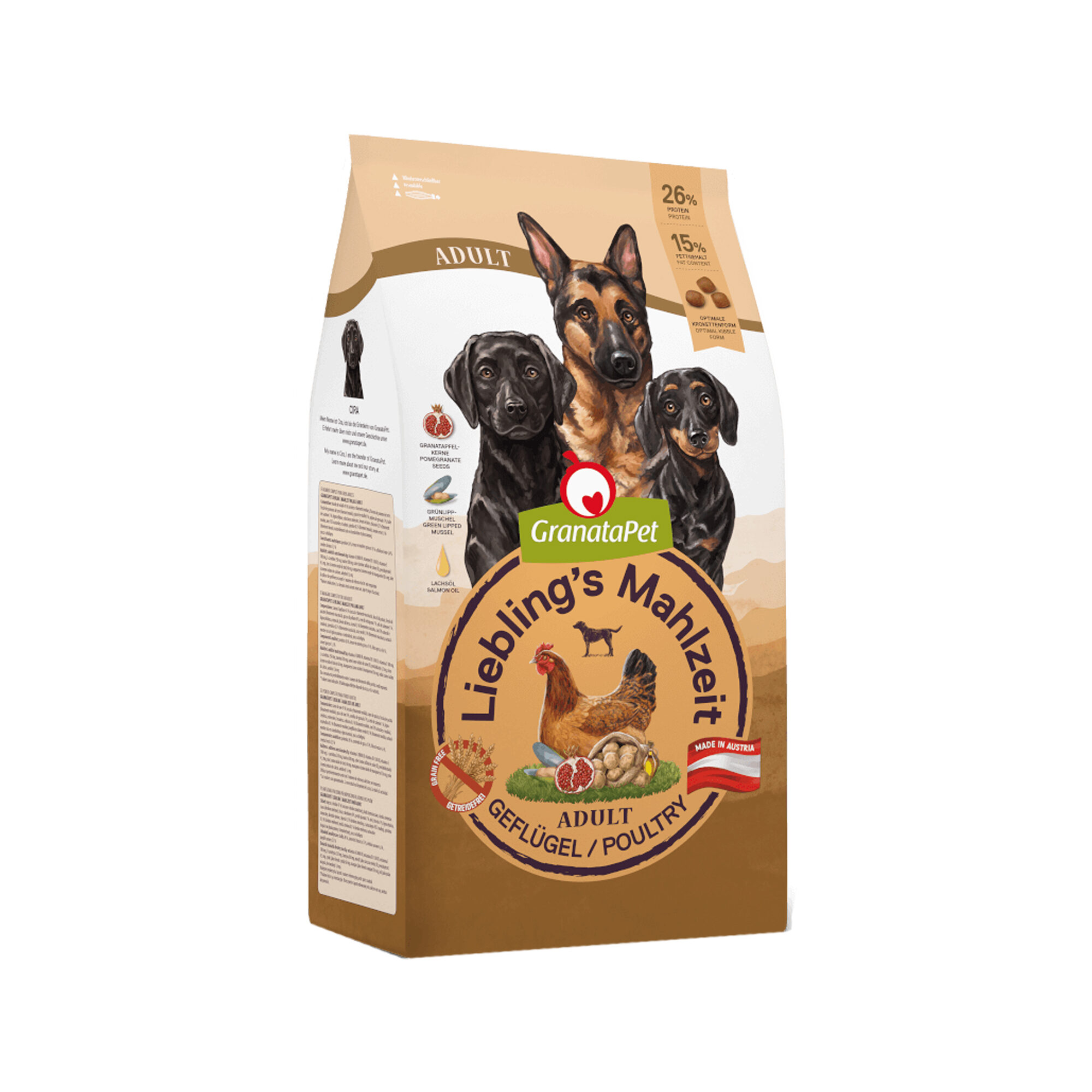 GranataPet Liebling’s Mahlzeit Hundefutter – Geflügel – 1,8 kg
