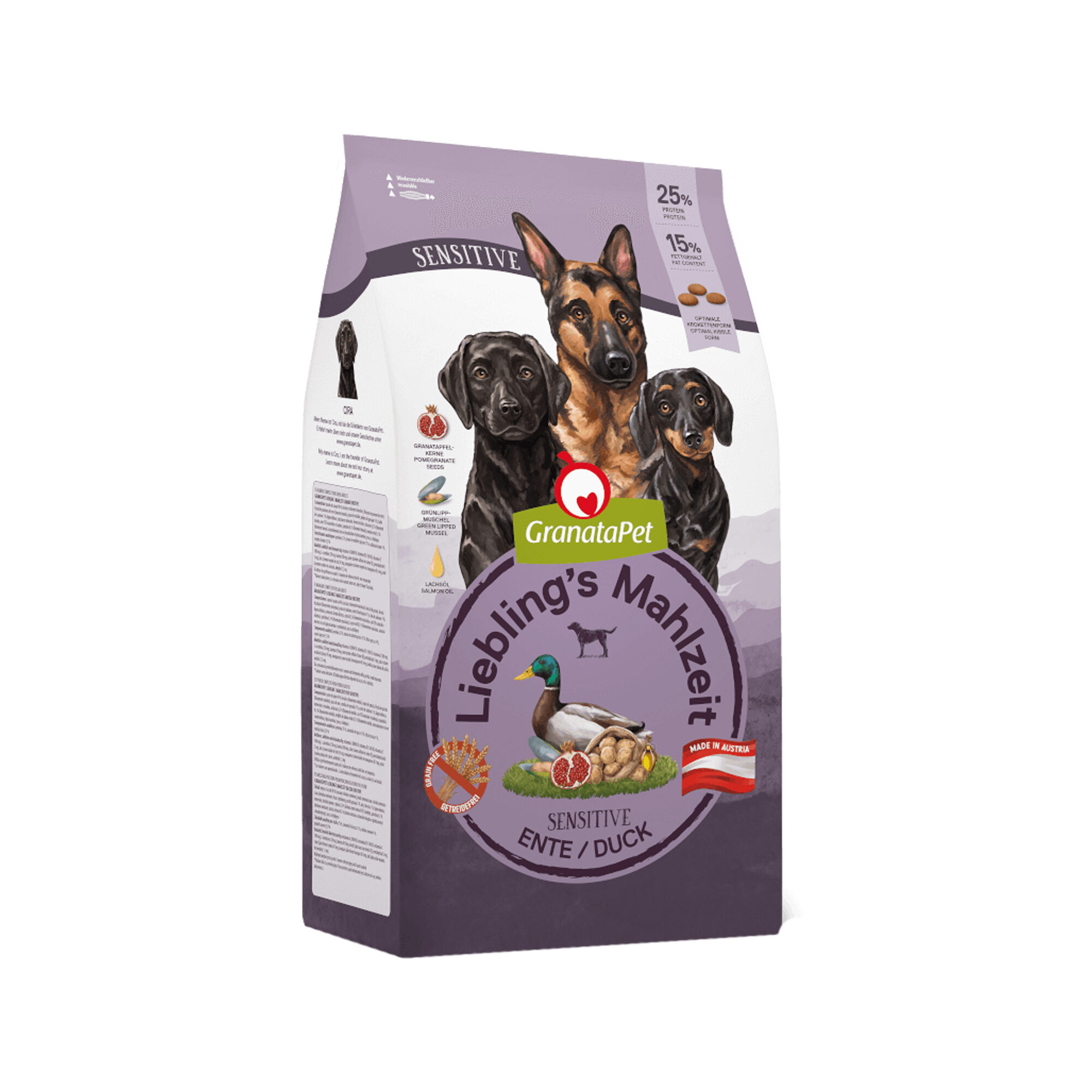 GranataPet Liebling’s Mahlzeit Hundefutter – Sensitive Ente – 10 kg